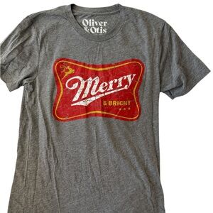 Oliver & Otis Gray Merry & Bright T-Shirt